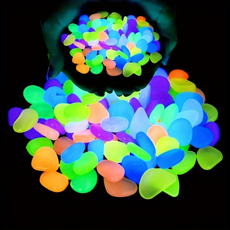 Aquarium Plant In Pot - 50-200pcs Glow in The Dark Pebbles
