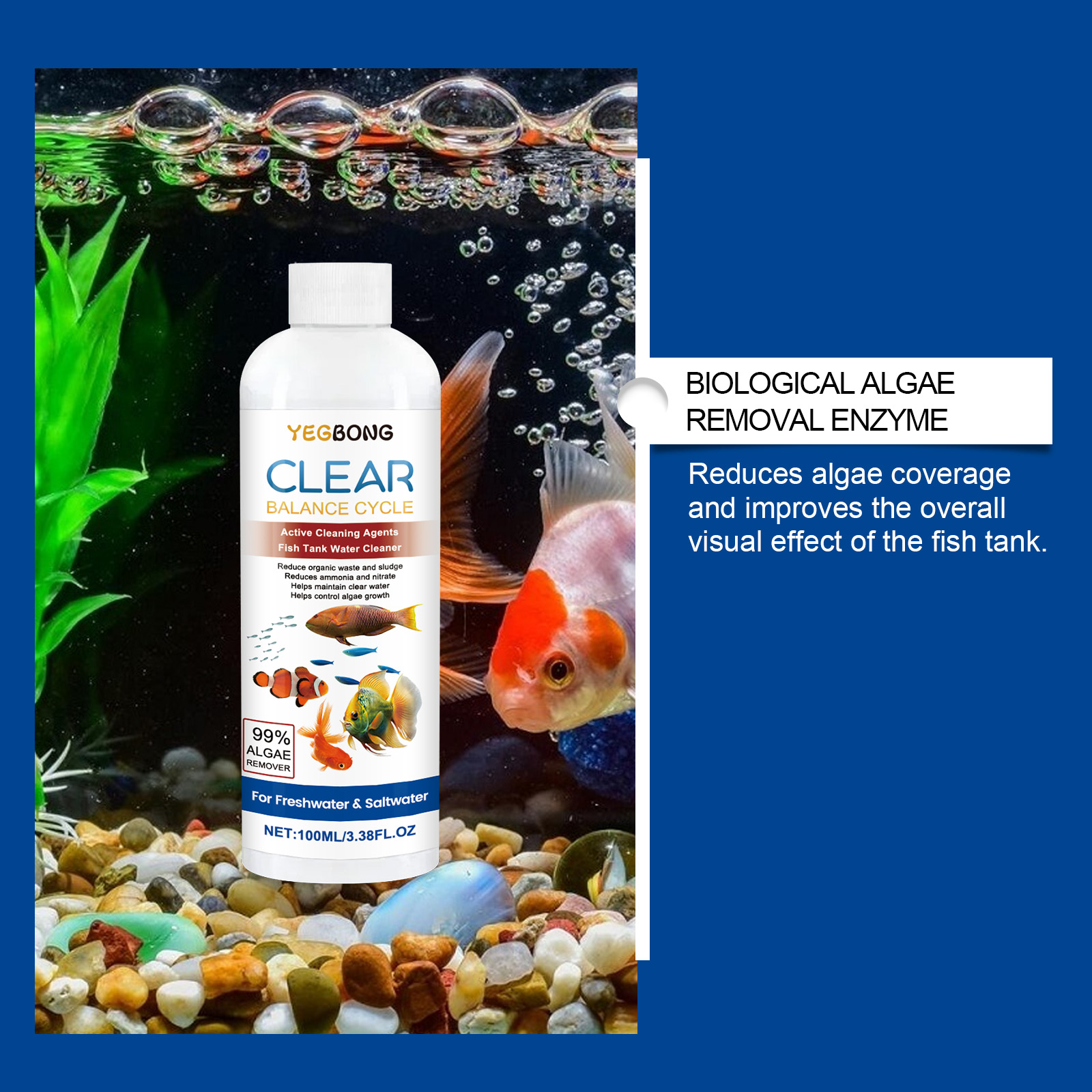 Aquarium Water Clarifier 100ml - Planted Aquarium Cleaning recension och pris