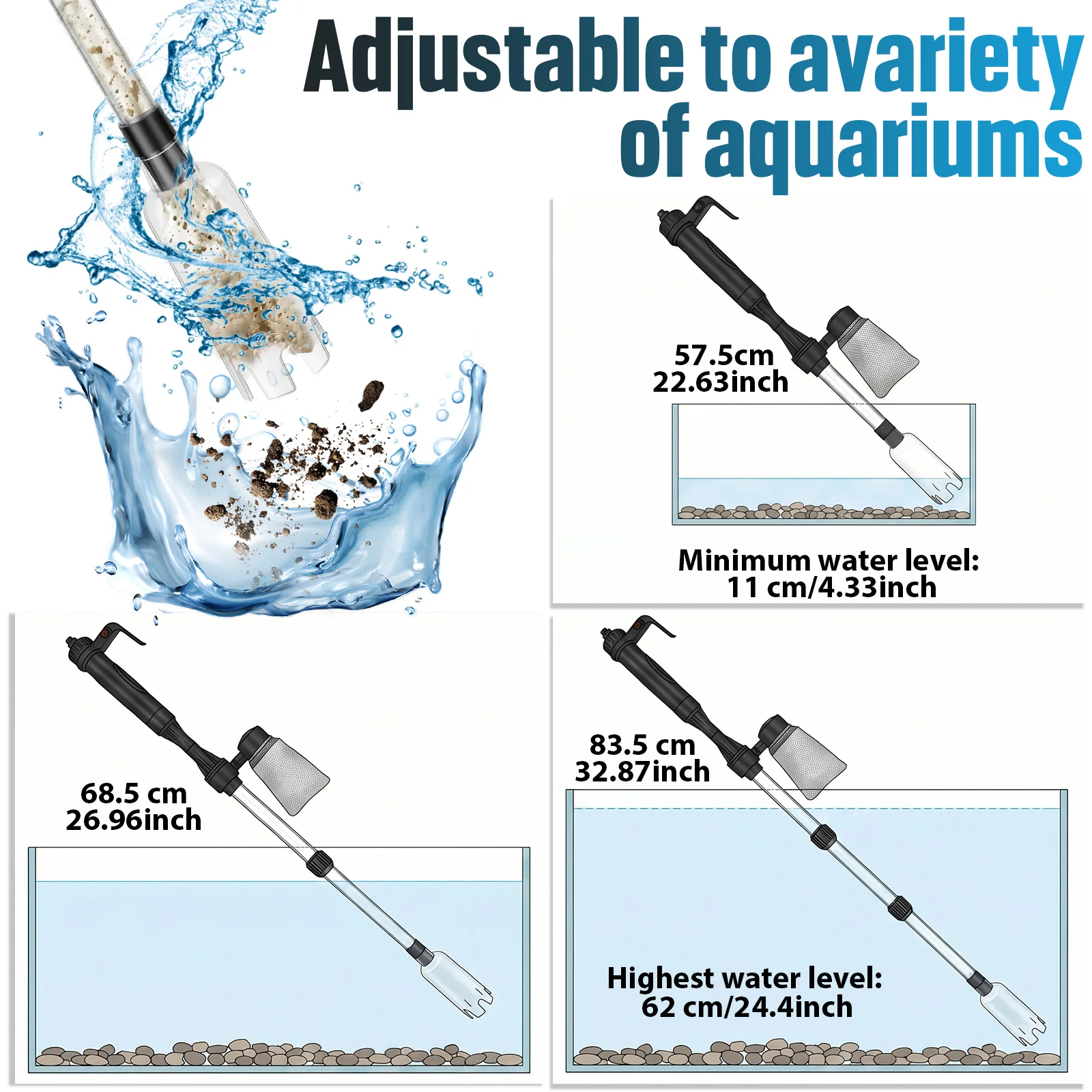 Aquarium Vacuum Gravel Cleaner - Planted Aquarium Cleaning recension och pris