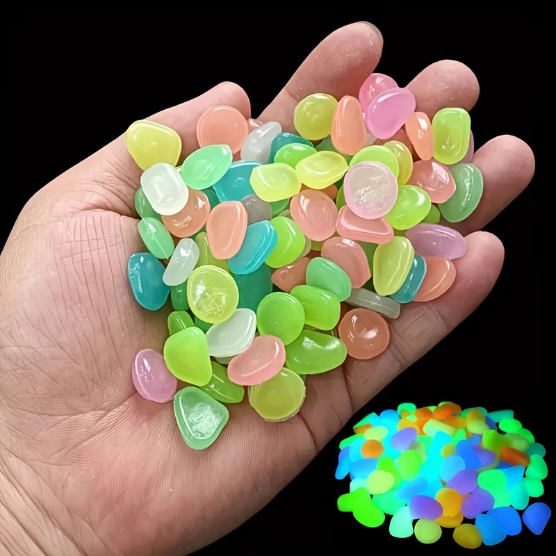 50-200pcs Glow in The Dark Peb - Aquarium Plant In Pot recension och pris