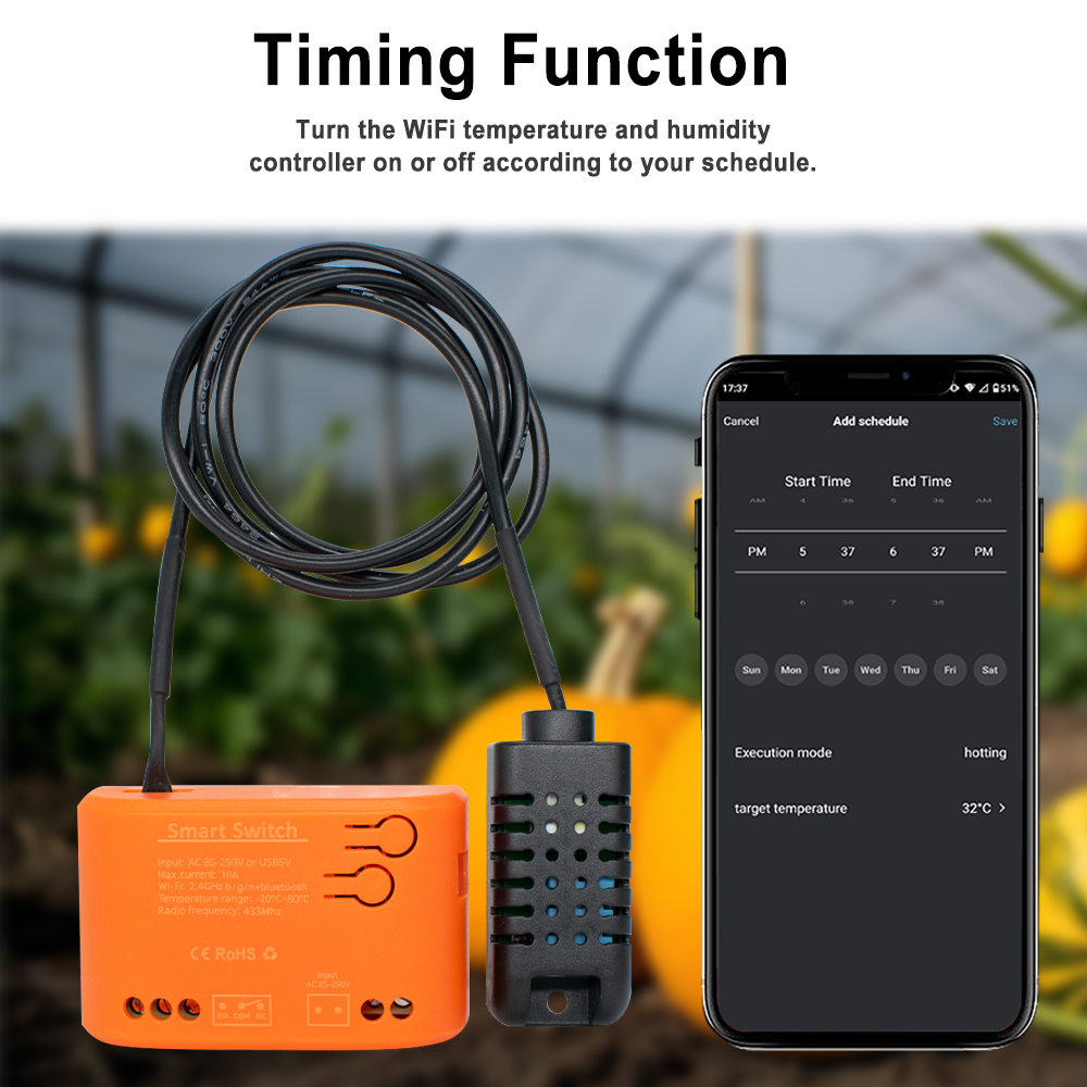 Tuya WiFi Temperature Humidity - Planted Aquarium Temperature recension och pris
