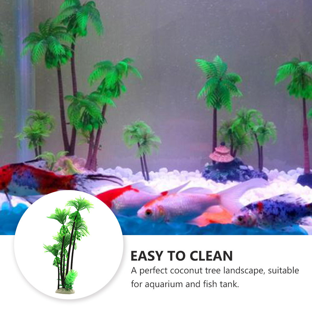 1Pcs Artificial Coconut Tree L - Aquarium Planted Tree recension och pris