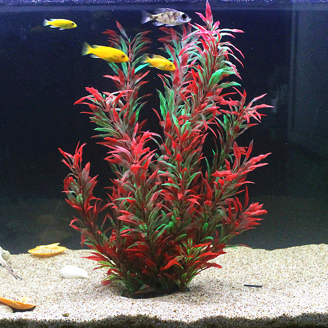 50CM Artificial Fish Tank Rare - Aquarium Plant In Pot recension och pris