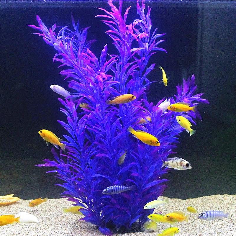 50CM Artificial Fish Tank Rare - Aquarium Plant In Pot recension och pris