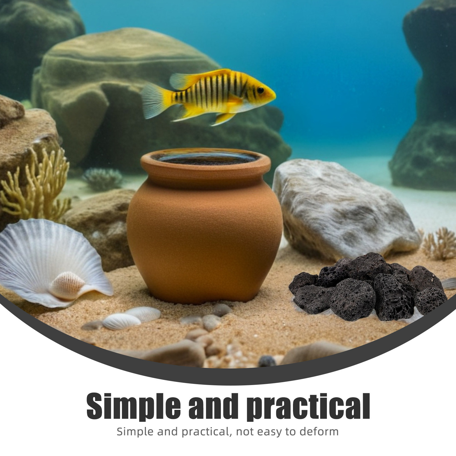 1Pack Natural Volcanic Stones  - Aquarium Plant In Pot recension och pris
