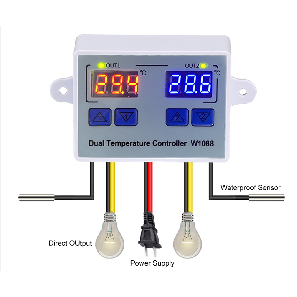 W1088 Dual LED Digital Tempera - Planted Aquarium Temperature recension och pris